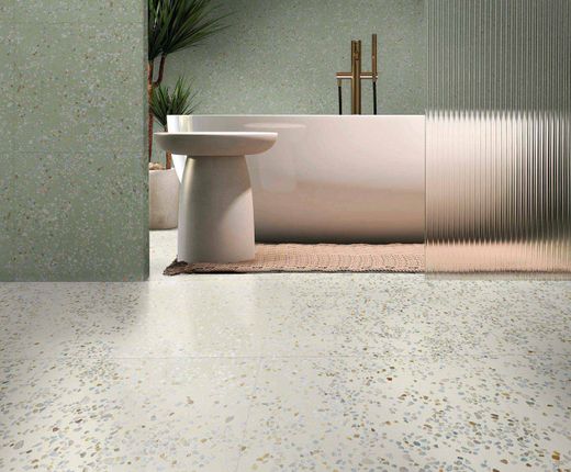 Trendig låda i elfenbensfärgat porslin 59,55x59,55cm 1,41m2 Aparici