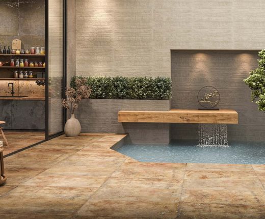 Vulcano Rosso Rutschfeste Porzellandose 49,75 x 99,55 cm 1,48 m2 Aparici