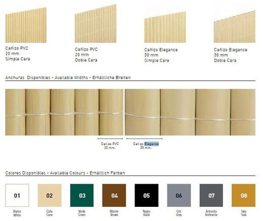 PVC Enclosures 20mm PVC Reed Double Sided Caña Catral