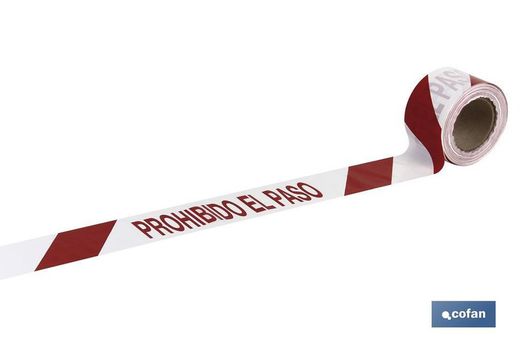 Cinta Baliz. "Prohibit El Pas" 80Mmx100Mts