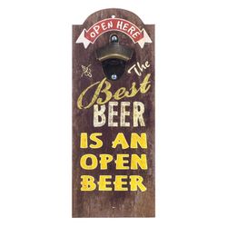 Cocina Abridor botellas Medidas: 36 cm x 3,5 cm x 14 cm  Material: MDF y Metal Peso neto: 375 grs.