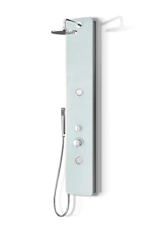 Columna ducha hidromasaje termostática - KIARA blanca de Aquassent