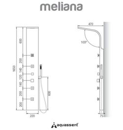 Progressive Hydromassage-Duschsäule Meliana Aquassent