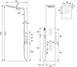 Kiara Aquassent θερμοστατικό ντους υδρομασάζ
