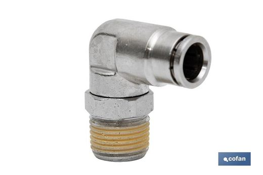 Raccord de coude de tube 12 mm. 1/4 de fil