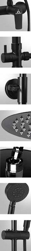 Ducha monomando Sayro negro Aquassent