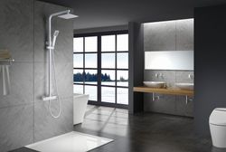 Fiji white shower bar set BDF016/BL