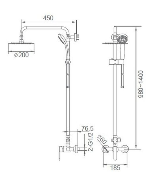 Imex svart Roma mixerkran