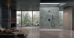 Neapel mattsvart termostatiskt inbyggt duschset GTN047/NG Imex