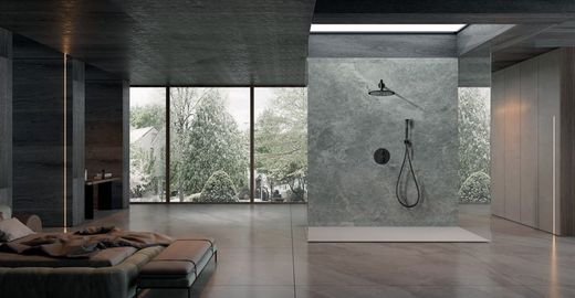 Neapel mattsvart termostatiskt inbyggt duschset GTN047/NG Imex