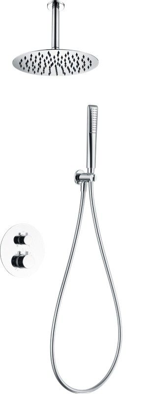 Ensemble de douche encastré thermostatique chromé Salerno GTS060 Imex