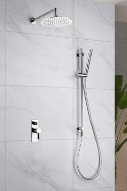 Conjunto de ducha empotrado Aruba cromo GPA015 Imex