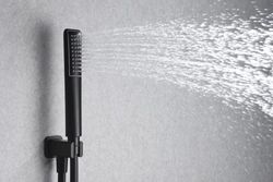 Conjunto de ducha empotrado Hidra negro GPH035/NG Imex