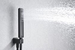 Svart Madeira inbyggd duschapparat. Imex