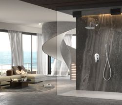 Conjunto de ducha empotrado monomando Delos Cromo GPD055 Imex