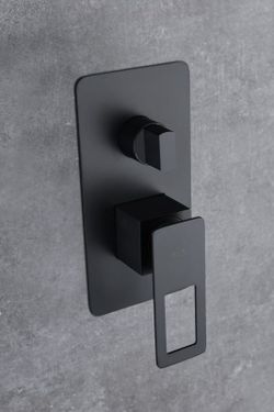 Conjunto de ducha empotrado Suecia negro mate BDC032-6/NG Imex