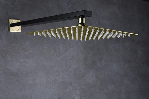 Conjunto de ducha empotrado Suecia negro oro BDC032-6/NGOLD  Imex