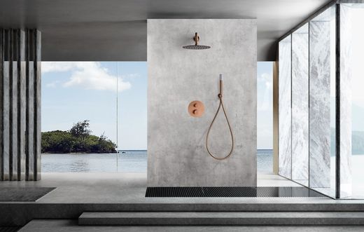 Genova thermostatic concealed shower set brushed rose gold GTG053/ORC Imex