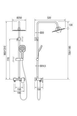Divira Aquassent monocomando doccia