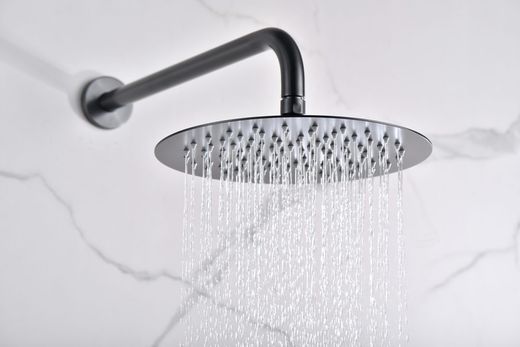 Monza black gun metal built-in single-lever shower set GPM039/BGM Imex
