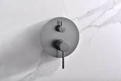 Monza black gun metal built-in single-lever shower set GPM039/BGM Imex