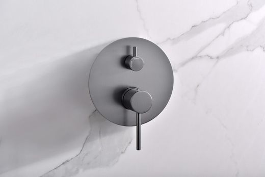 Monza black gun metal built-in single-lever shower set GPM039/BGM Imex