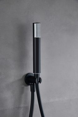 Conjunto de ducha monomando empotrado Monza negro mate  GPM039/NG Imex