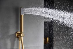 Monza ενσωματωμένο σετ ντους με ένα μοχλό από βουρτσισμένο χρυσό GPM039/OC Imex