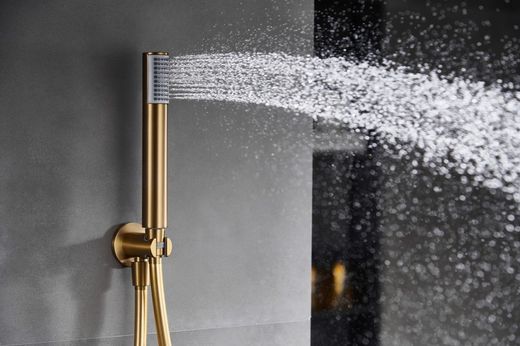 Monza ενσωματωμένο σετ ντους με ένα μοχλό από βουρτσισμένο χρυσό GPM039/OC Imex