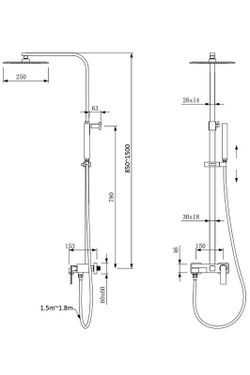 Ducha monomando Mitra Aquassent