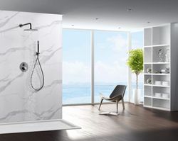 Monza μαύρο όπλο μεταλλικό ενσωματωμένο θερμοστατικό σετ ντους GTM039/BGM Imex