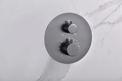 Monza μαύρο όπλο μεταλλικό ενσωματωμένο θερμοστατικό σετ ντους GTM039/BGM Imex