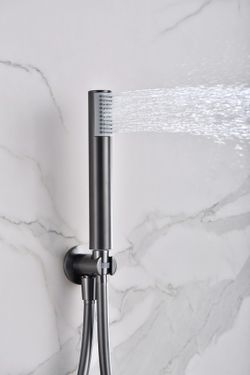 Monza μαύρο όπλο μεταλλικό ενσωματωμένο θερμοστατικό σετ ντους GTM039/BGM Imex