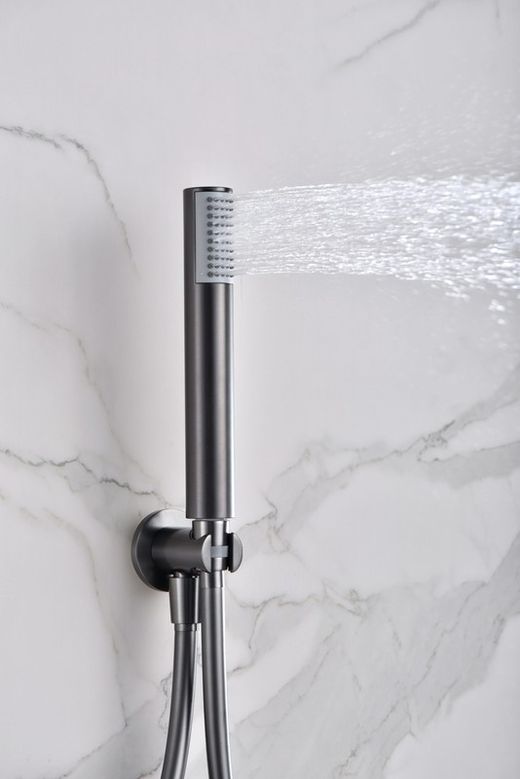 Monza μαύρο όπλο μεταλλικό ενσωματωμένο θερμοστατικό σετ ντους GTM039/BGM Imex