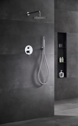 Conjunto de ducha monomando empotrado Monza cromo GPM039 Imex