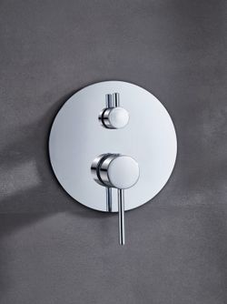 Conjunto de ducha monomando empotrado Monza cromo GPM039 Imex