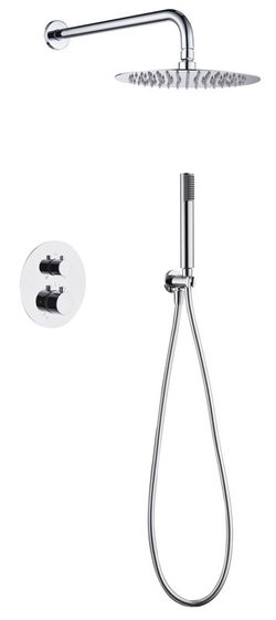 Conjunto de ducha termostático empotrado Monza cromo GTM039 Imex
