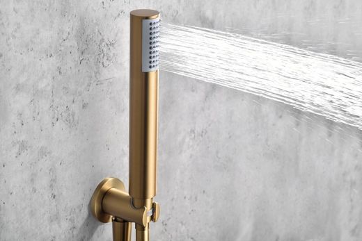 Monza built-in thermostatic shower set brushed gold GTM039/OC Imex