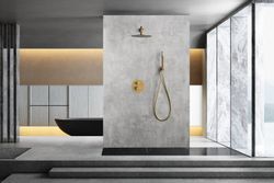 Monza built-in thermostatic shower set brushed gold GTM039/OC Imex