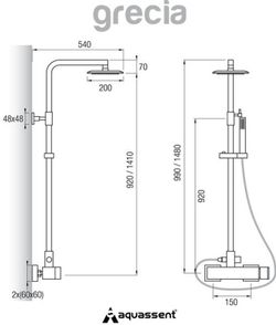 Griechenland Aquassent Einhebeldusche