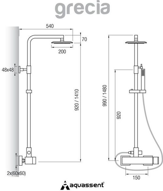 Griechenland Aquassent Einhebeldusche