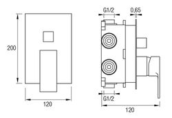 Conjunto empotrado de ducha Leon Aquassent
