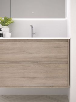 Carmen badrumsmöbelset i trä med handfat n5 Avila Dos