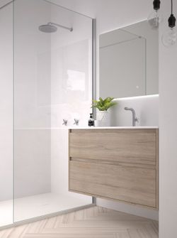 Carmen badrumsmöbelset i trä med handfat n5 Avila Dos