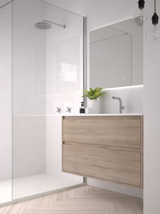 Carmen badrumsmöbelset i trä med handfat n5 Avila Dos