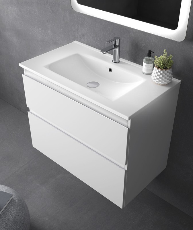 Conjunto mueble baño con lavabo Carmen blanco Avila Dos — Azulejossola