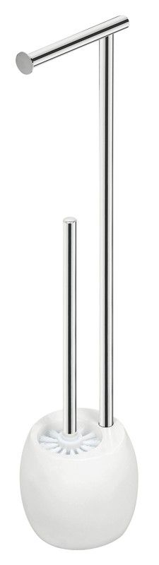 Conjunto escobillero portarrollos Cromo-Blando  AC_351 Pyp