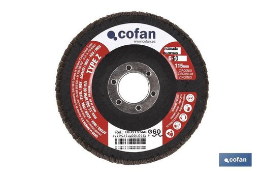 Disco Basic Laminado Curvo 115 Mm. G-120 Zirconio "Venta Unitaria"