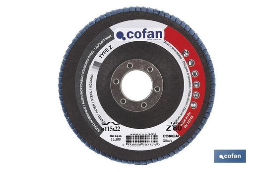Platt laminerad skiva 115 Mm. G-80 "Inox"
