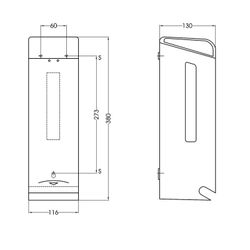 Standard toalettpappersdispenser - 3 enheter Vit Epoxy Steel-pappersrullar PR0781 Medicinics